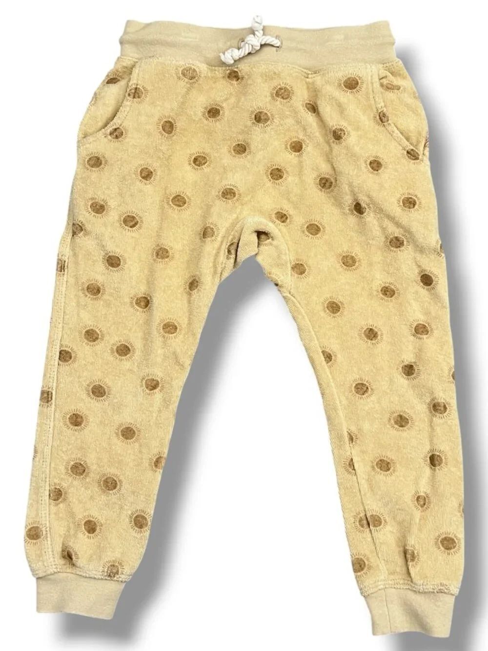 Rylee + Cru Terry Sun Sweatpants Joggers in Butter Golden Yellow Size 18-24M